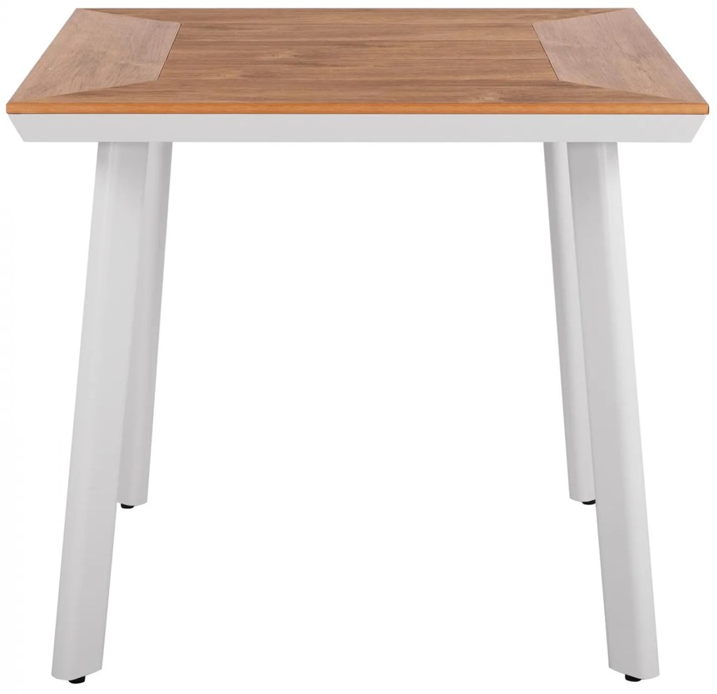 Τραπέζι TABER Αλουμινίου Λευκό με Επιφάνεια Polywood 80x80x72,5Υ εκ. 80x80x72.5 εκ.