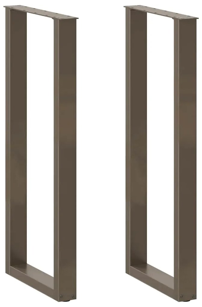 Πόδια Τραπεζιού Μπαρ σε Σχήμα U 2 τεμ. από Φυσικό Ατσάλι 50x(110-111) εκ. Ατσάλι