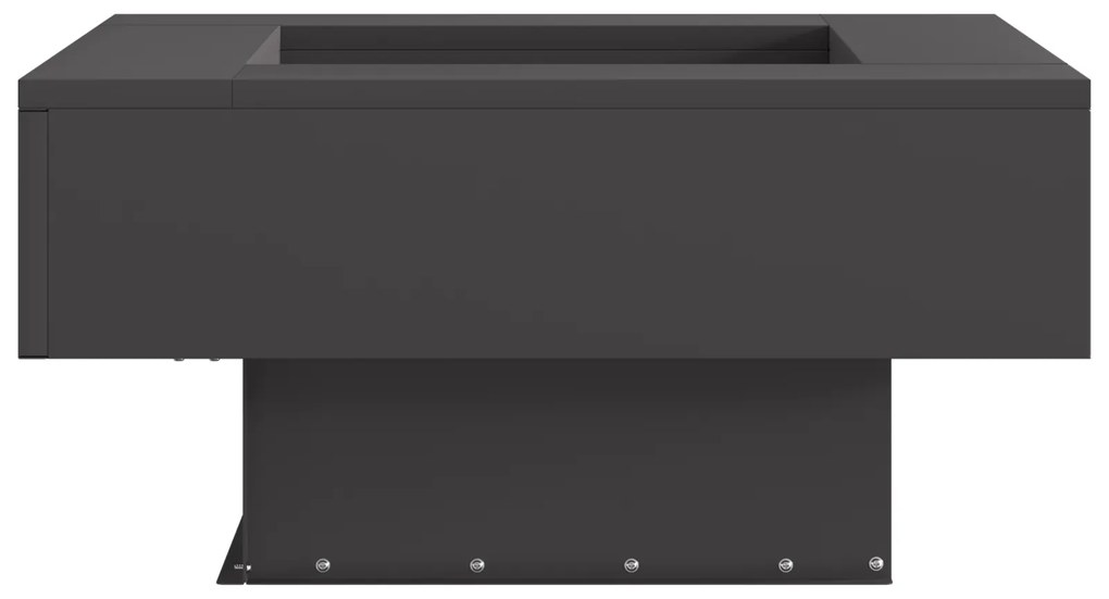 vidaXL Μαύρη Τετράγωνη Φωτιά 60x60x30 εκ. Χάλυβας