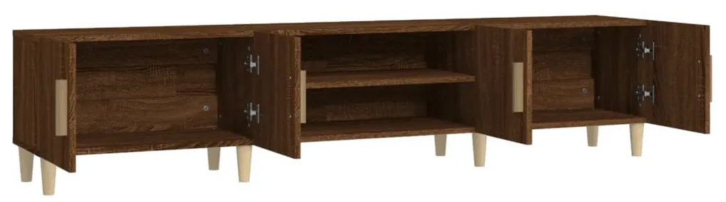 vidaXL Έπιπλο Τηλεόρασης Καφέ Δρυς 180x31,5x40 εκ. Επεξεργασμένο Ξύλο