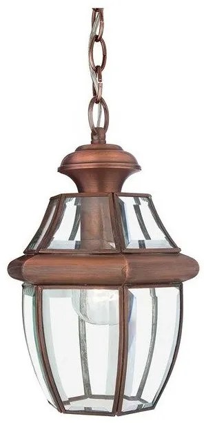 Κρεμαστό Φωτιστικό Οροφής 1xE27 IP23 Φανάρι 33cm Newbury Elstead Lighting-QZ-NEWBURY8-M-AC-Χάλκινο QZ-NEWBURY8-M-AC