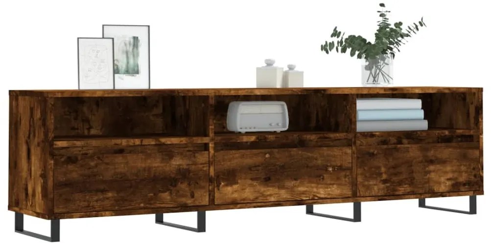 vidaXL Έπιπλο Τηλεόρασης Καπνιστή Δρυς 150x30x44,5 εκ. Επεξ. Ξύλο