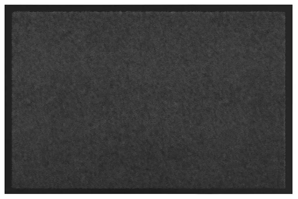 vidaXL Χαλάκι Εξώπορτας Ανθρακί 60 x 40 x 1.2 εκ. Ύφασμα τέντι