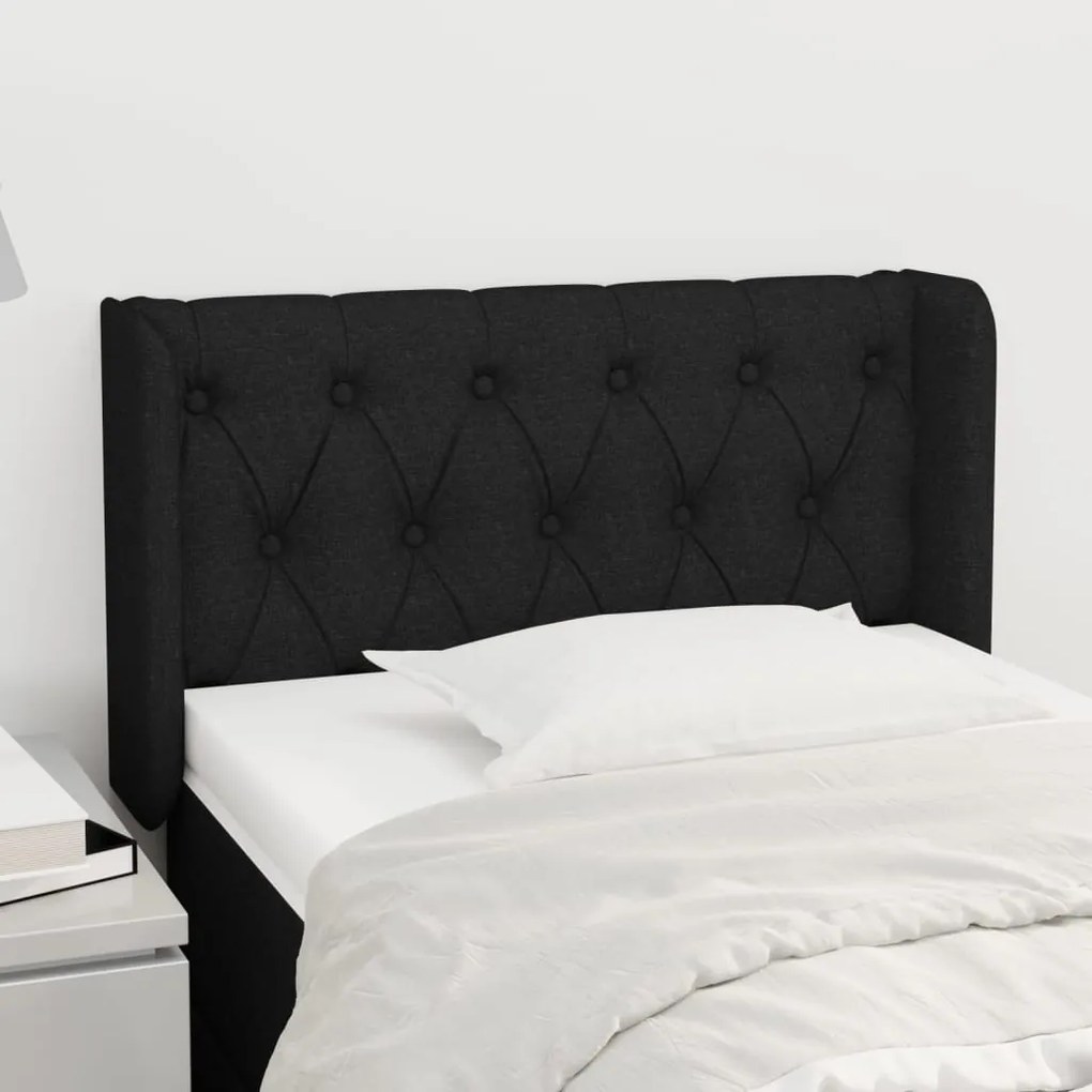 vidaXL Κεφαλάρι με Πτερύγια Μαύρο 83x16x78/88 εκ. Υφασμάτινο