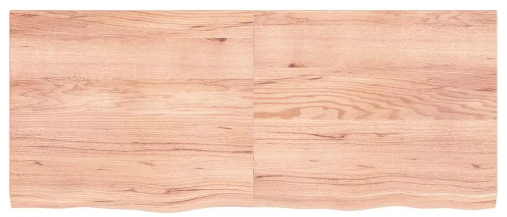 vidaXL Ράφι Τοίχου Ανοιχτό Καφέ 120x50x(2-4)εκ. Επεξ. Μασίφ Ξύλο Δρυός