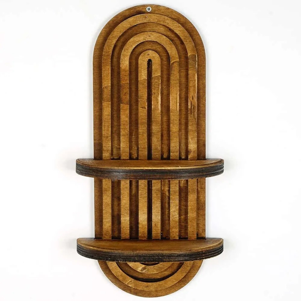 Ράφι Τοίχου 792EVL9066 20x9x40cm Walnut