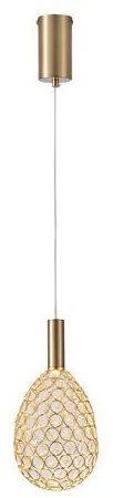 ΦΩΤΙΣΤΙΚΟ ΜΟΝΟΦΩΤΟ ΜΕΤΑΛΛO ΟΒΑΛ LED LED 6,3W 3000K 648lm 140x1580mm ΧΡΥΣΟ ARTE ILLUMINA PERFORATO Eurolamp 144-15065