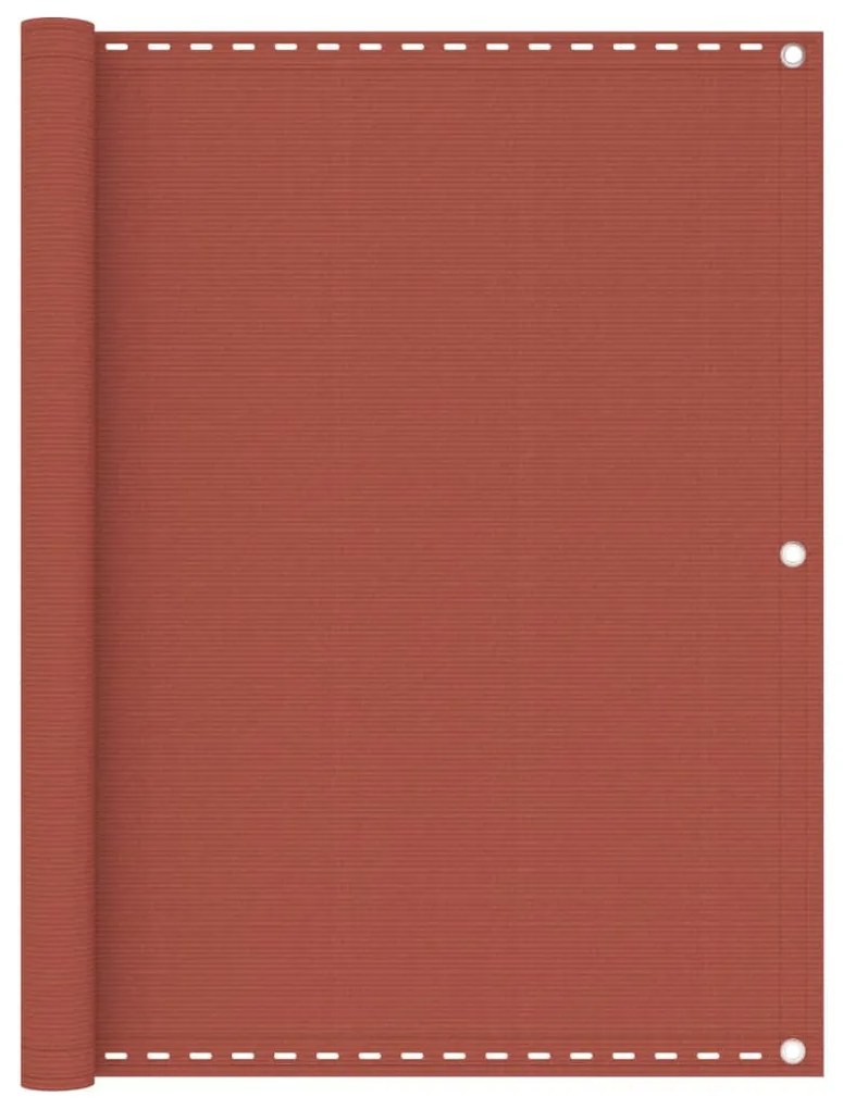 vidaXL Διαχωριστικό Βεράντας Τερακότα 120 x 600 εκ. από HDPE