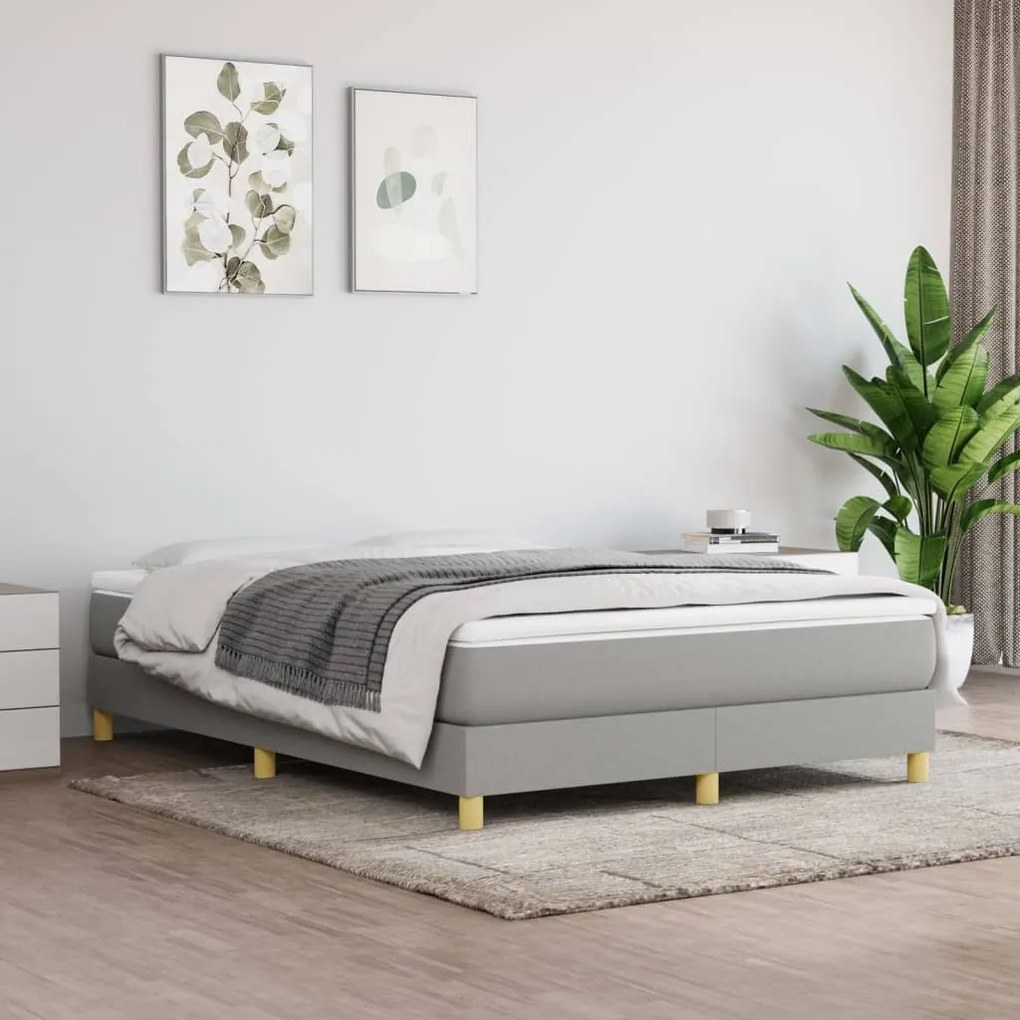 ΠΛΑΙΣΙΟ ΚΡΕΒΑΤΙΟΥ BOXSPRING ΑΝΟΙΧΤΟ ΓΚΡΙ 140X190 ΕΚ. ΥΦΑΣΜΑΤΙΝΟ 3120606