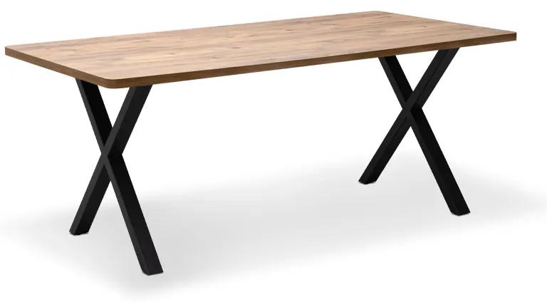 Τραπέζι Jeremy Megapap Mdf - μεταλλικό χρώμα ακακίας 160x80x75εκ. - 0212174