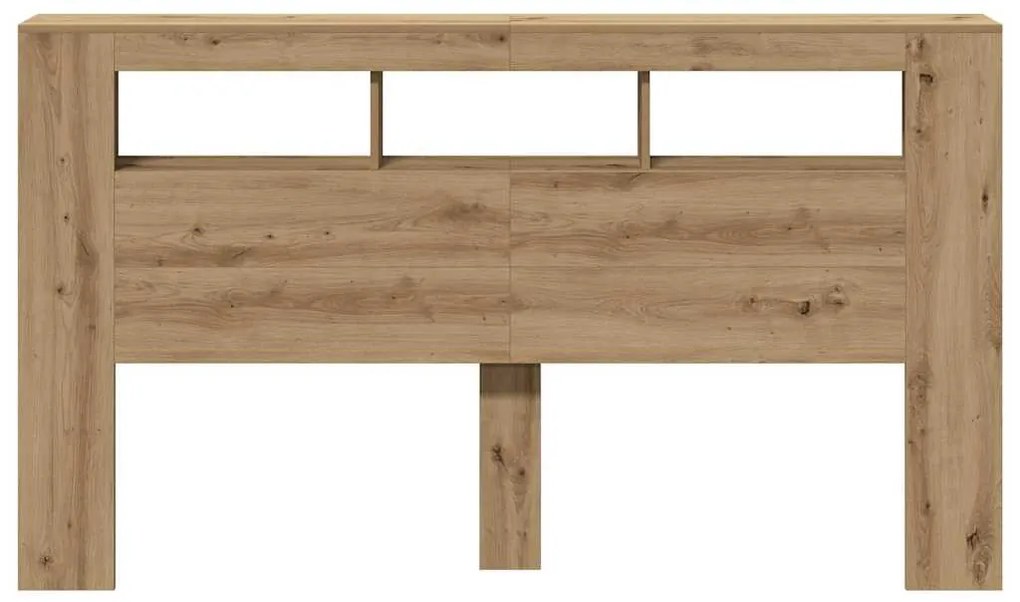 vidaXL LED κεφαλάρι Artisan Oak 180x18,5x103,5 cm Κατασκευασμένο ξύλο