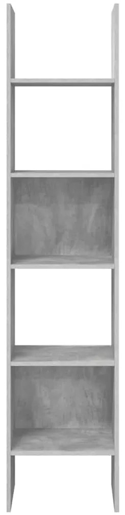 vidaXL Βιβλιοθήκη Γκρι Σκυροδέματος 40 x 35 x 180 εκ. από Επεξ. Ξύλο