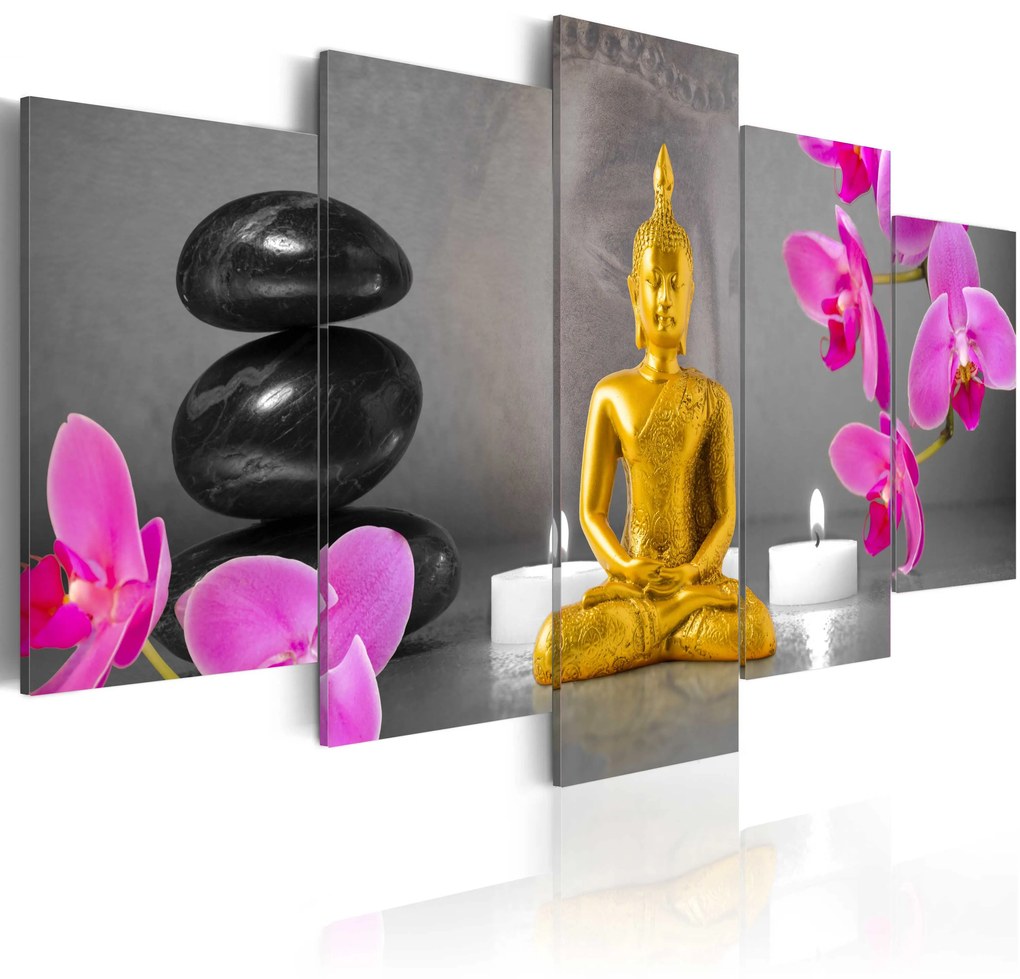 Πίνακας - Zen: golden Buddha - 200x100