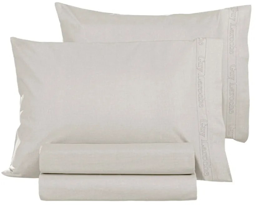 Σεντόνι King Size Επίπεδο (270x280) Guy Laroche Color Plus Εκρού