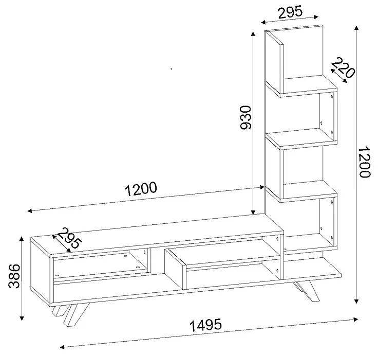 ΕΠΙΠΛΟ ΤΗΛΕΟΡΑΣΗΣ GRANADA MEGAPAP ΧΡΩΜΑ ΛΕΥΚΟ - CORDOBA 149,5X29,5X120ΕΚ.