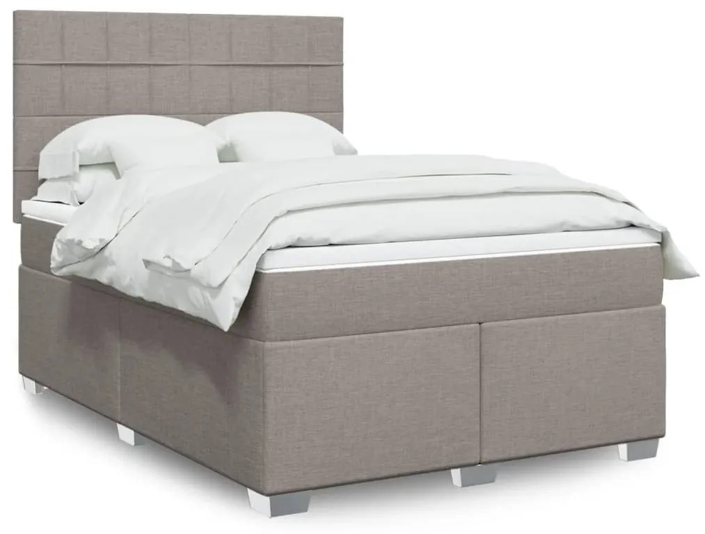 ΚΡΕΒΑΤΙ BOXSPRING ΜΕ ΣΤΡΩΜΑ TAUPE 140X200 ΕΚ. ΥΦΑΣΜΑΤΙΝΟ 3292815