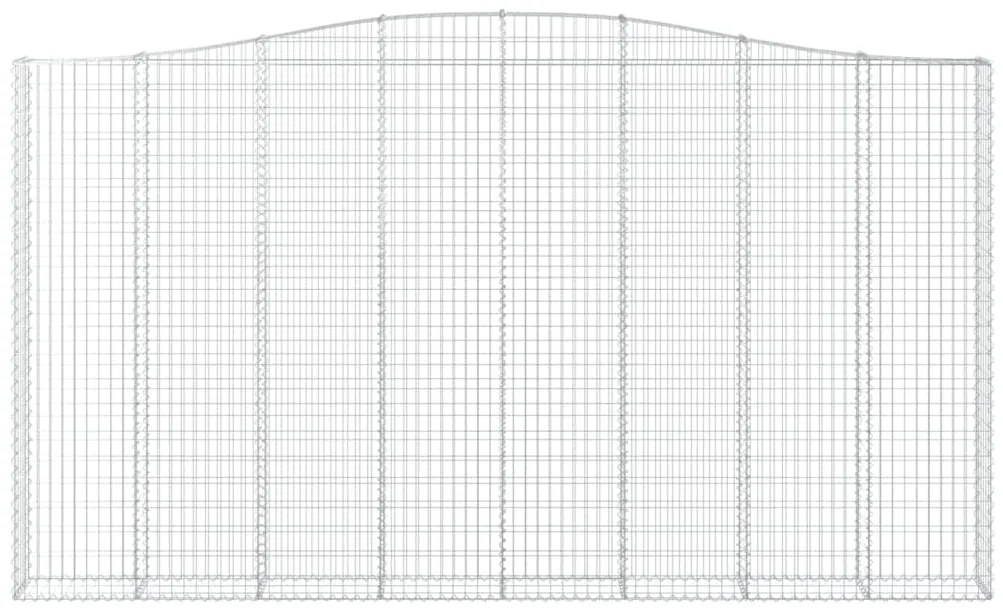 vidaXL Συρματοκιβώτια Τοξωτά 3 τεμ. 400x30x220/240 εκ. Γαλβαν. Ατσάλι