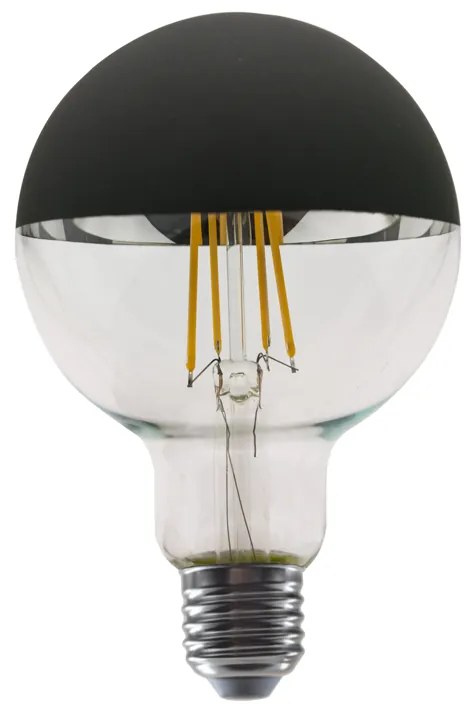 LED FILAMENT E27 DIM G95 BLACK 8W 2700K 230V AC 900LM RA80 - 2700K - PALA958WWDIMB