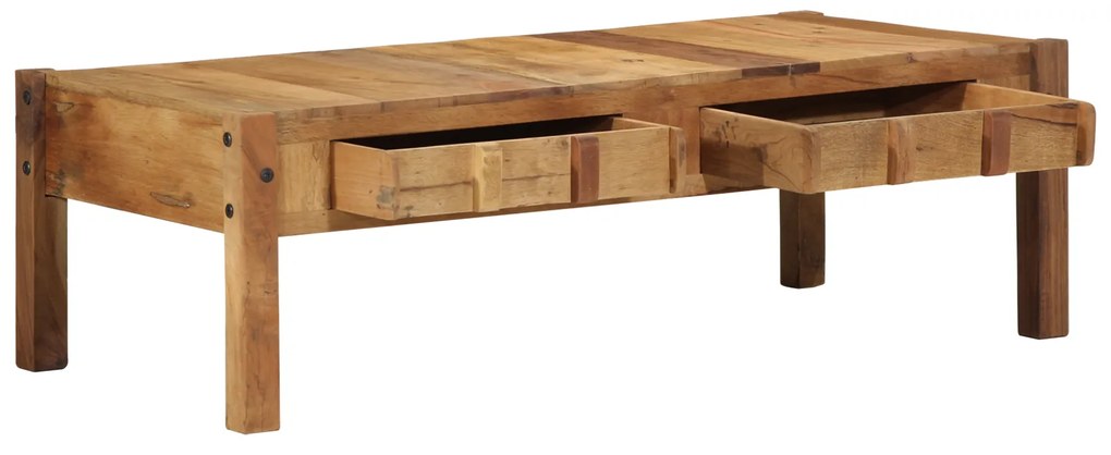 vidaXL Τραπέζι Καφέ 110x55x35 cm Μασίφ Ανακυκλωμένο