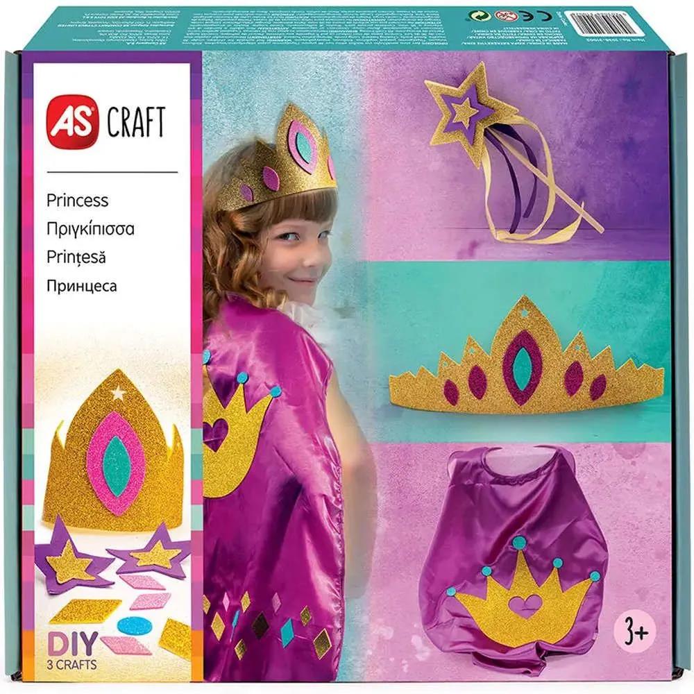 Παιχνίδι Χαρτοκοπτική Πριγκίπισσα Με 3 Χειροτεχνίες DIY Craft 1038-31002 Multi As Company