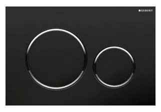 Geberit ΠΛΑΚΕΤΑ ΚΑΖΑΝΑΚΙΟΥ SIGMA20 ΜΑΥΡΗ ΓΥΑΛΙΣΤ. ΔΑΚΤΥΛ. ΧΡΩΜΕ ΓΥΑΛΙΣΤ. 115.882.KM.1 GEBERIT KANEL-201.115882KM1