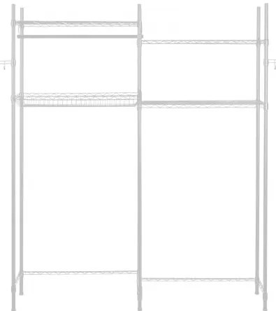VEVOR Over Washer and Dryer Storage Shelf Two Row 4 Tiers Washer Rack White