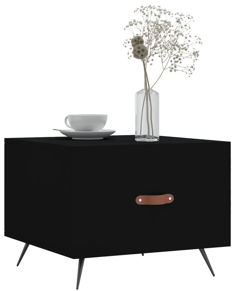 vidaXL Τραπεζάκι Σαλονιού Μαύρο 50x50x40 εκ. από Επεξεργασμένο Ξύλο