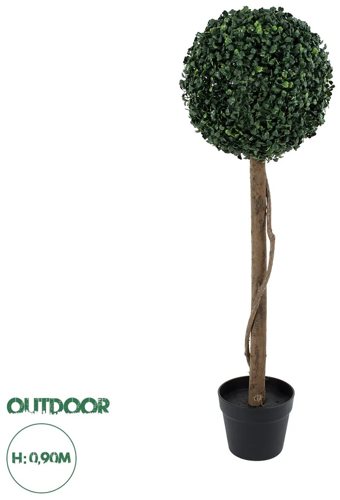 20406 GloboStar®  Artificial Garden BUXUS 20406 Τεχνητό Διακοσμητικό Φυτό Πυξός Υ90cm