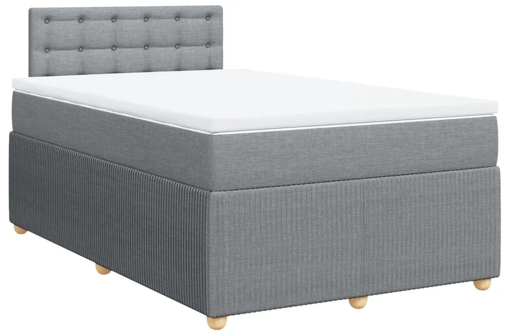 ΚΡΕΒΑΤΙ BOXSPRING ΜΕ ΣΤΡΩΜΑ ΑΝΟΙΧΤΟ ΓΚΡΙ 120X200 ΕΚ. ΥΦΑΣΜΑΤΙΝΟ 3289737