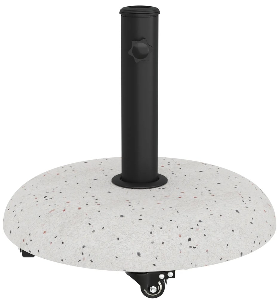 vidaXL Βάση parasol για πόλους 37/42/52/58mm, Λευκό Σκυρόδεμα.