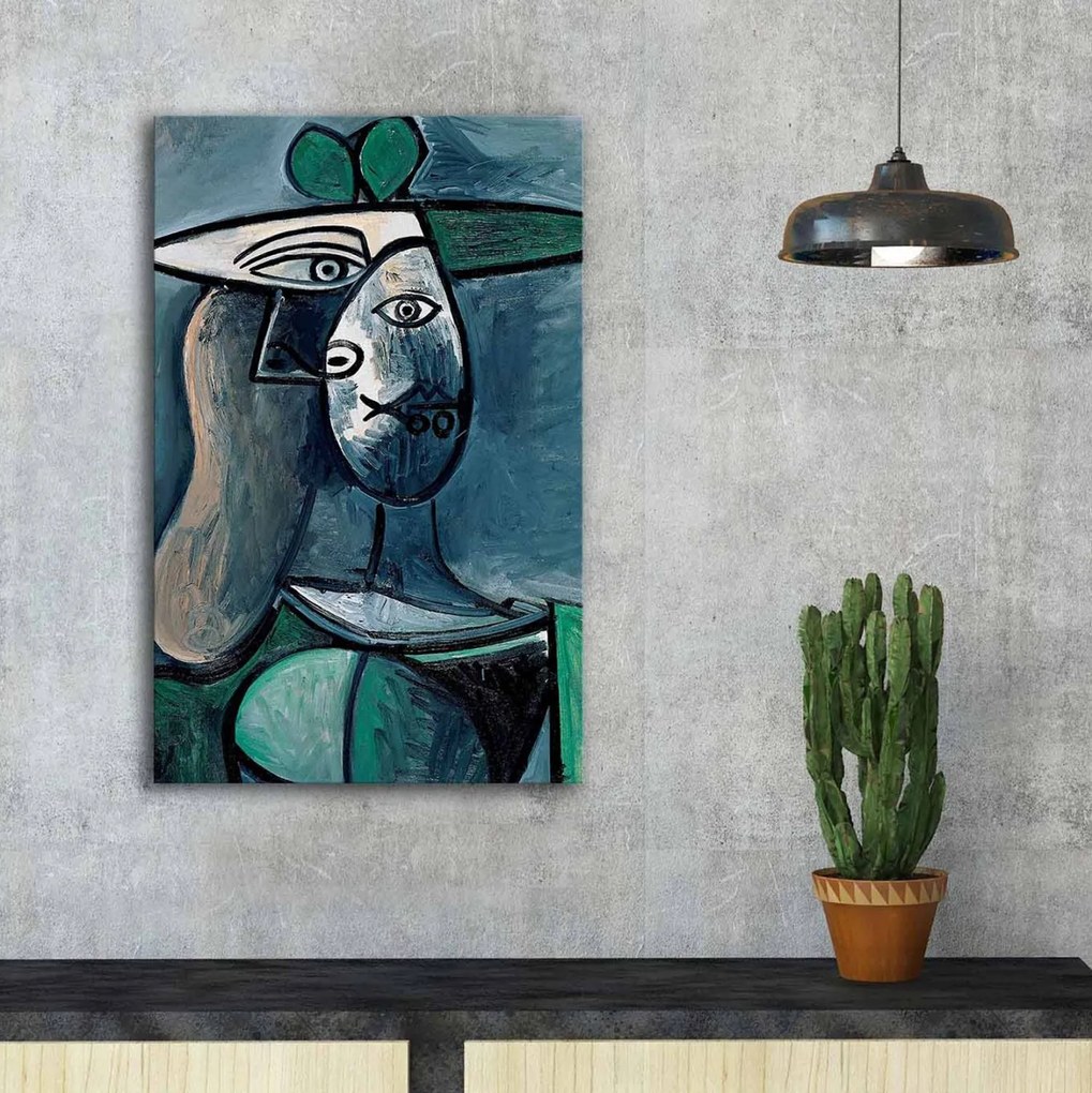 Πίνακας Τύπου Woman With Green Hat 45x70x3 Εκ.