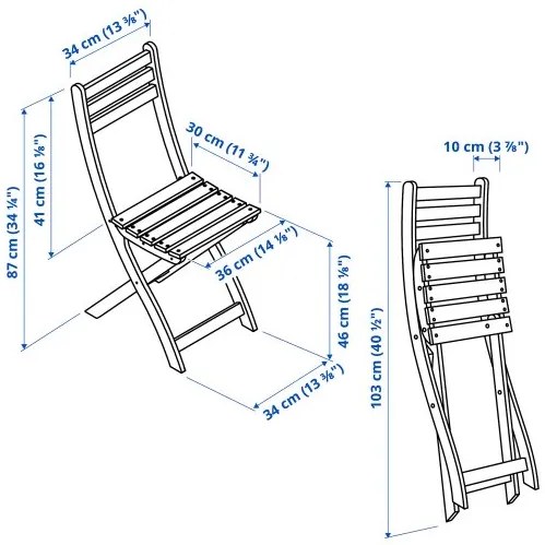 ASKHOLMEN καρέκλα/πτυσσόμενη, εξωτερικού χώρου 205.575.02
