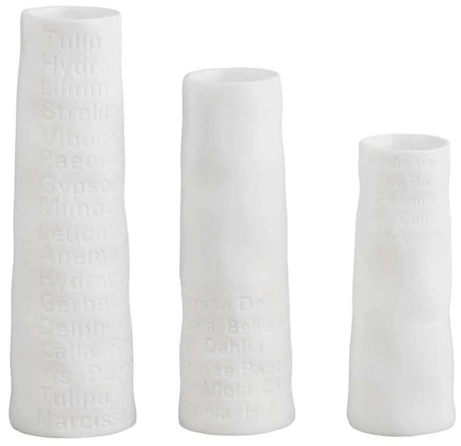 Βάζο Πορσελάνινο (Σετ 3Τμχ) 0014369 White Raeder Porcelain