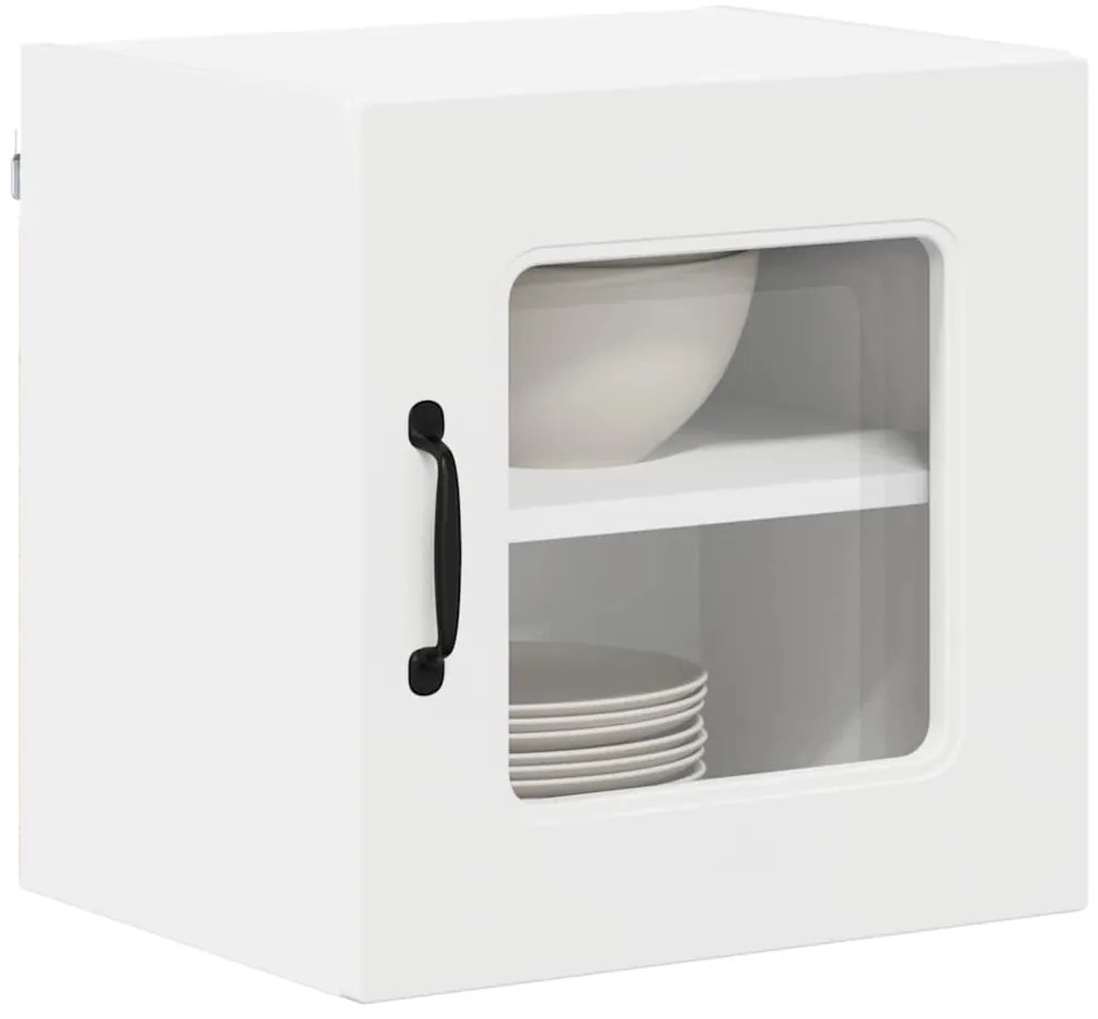 vidaXL Κρεμαστό ντουλάπι κουζίνας με ράφι Λευκό 40 x 31 x 40 εκ.