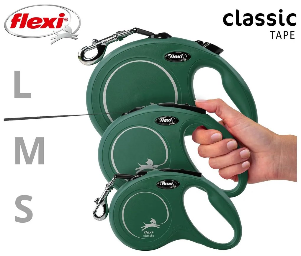 Λουρί Σκύλου Flexi Πράσινο S