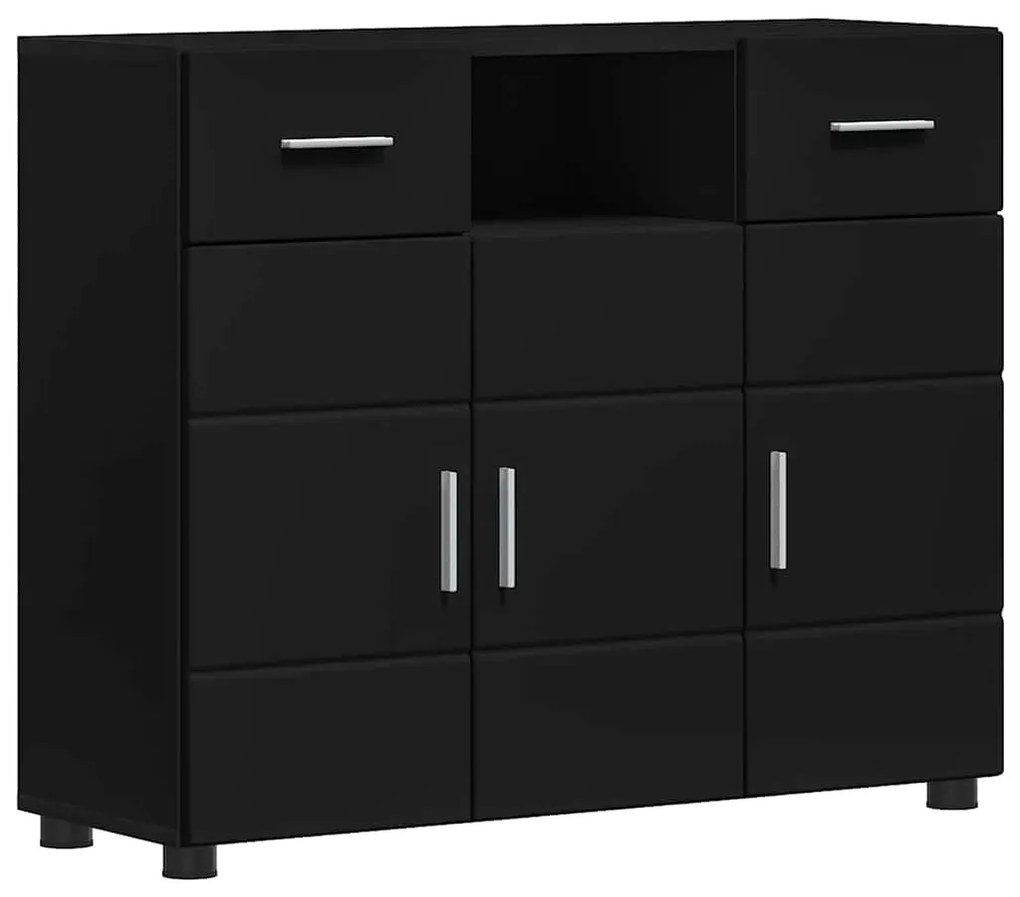 vidaXL Πλαϊνό γραφείο Μαύρο 88.5 x 30.5 x 73 εκ Επεξεργασμένο ξύλο