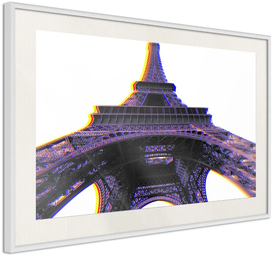 Αφίσα - Symbol of Paris (Purple) - 30x20 - Χρυσό - Χωρίς πασπαρτού