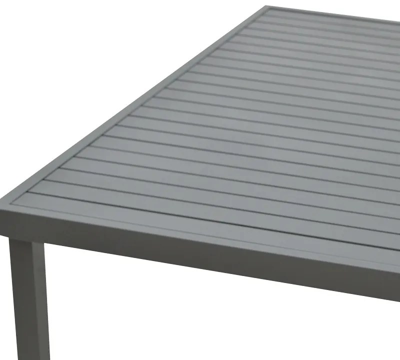 Τραπέζι Kliton pakoworld αλουμινίου ανθρακί 150x80x74εκ (1 τεμάχια)
