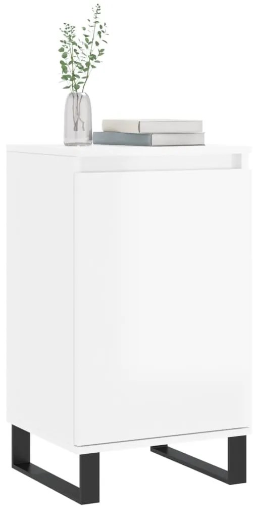 vidaXL Ντουλάπια 2 τεμ. Γυαλιστ. Λευκό 40x35x70 εκ. από Επεξεργ. Ξύλο