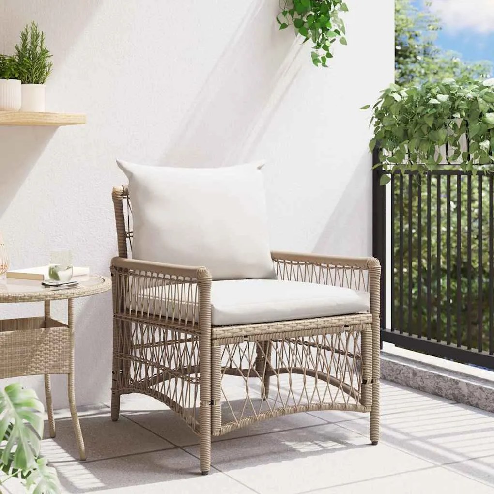 vidaXL Καρέκλα Κήπου Μπεζ 60 x 70 x 78εκ συνθετικό ρατάν