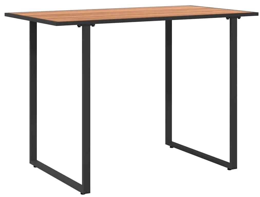 vidaXL Τραπέζι Κήπου Καφέ 100x55x70 εκ., από DPC και χάλυβα