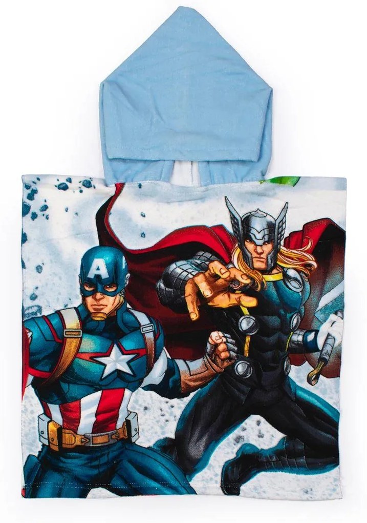 Πόντσο Παιδικό Microfiber 50x100εκ. Avengers 40 Ice Blue Marvel DimCol