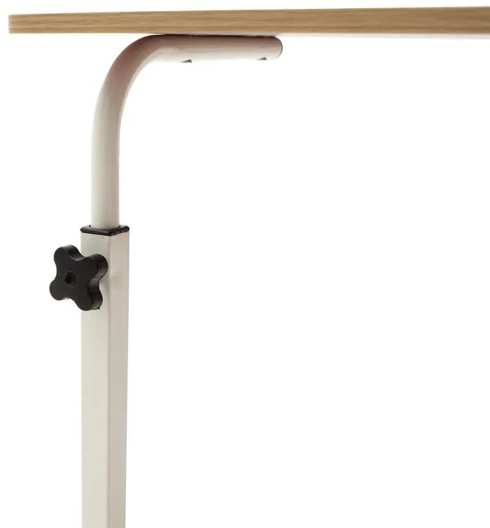 Γραφείο Piper με αυξομείωση ύψους-MDF φυσικό-λευκό 60x40x69-90εκ 60x40x69 εκ.