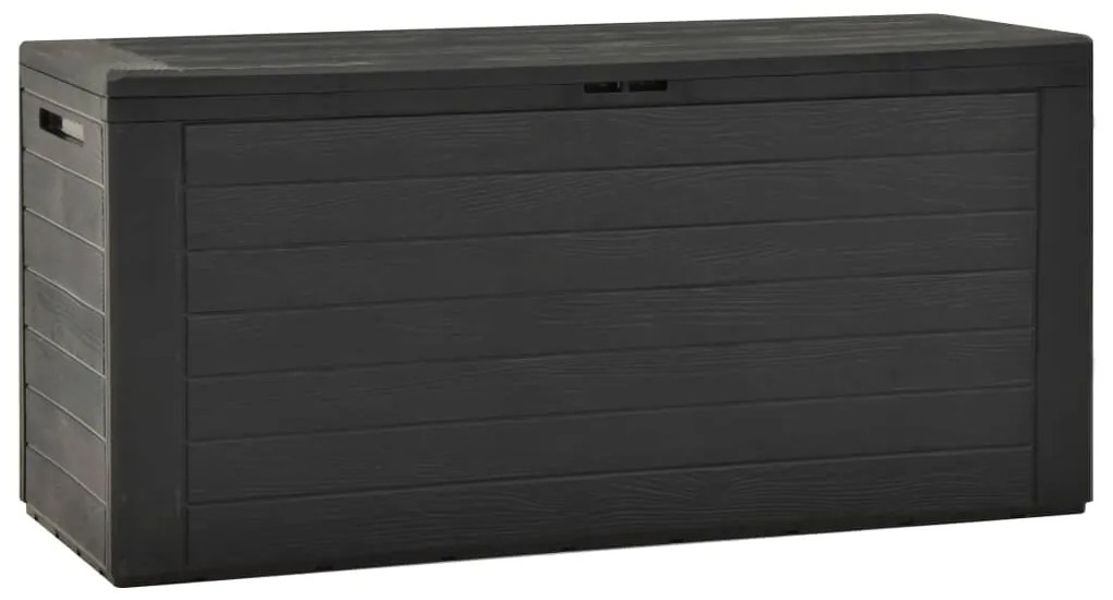 vidaXL Μπαούλο Αποθήκευσης Κήπου Ανθρακί 116 x 44 x 55 εκ.
