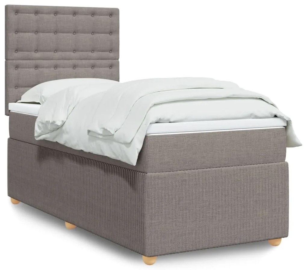 ΚΡΕΒΑΤΙ BOXSPRING ΜΕ ΣΤΡΩΜΑ TAUPE 90X200 ΕΚ. ΥΦΑΣΜΑΤΙΝΟ 3291957