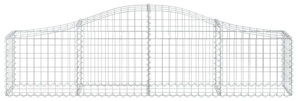 vidaXL Συρματοκιβώτιο Τοξωτό 200x30x40/60εκ. από Γαλβανισμένο Σίδερο