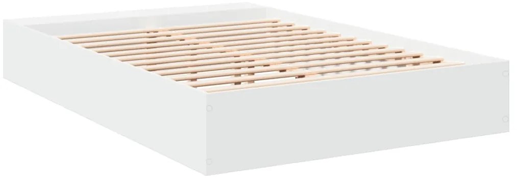 vidaXL Πλαίσιο Κρεβατιού Λευκό 160x200 εκ. Επεξεργασμένο Ξύλο