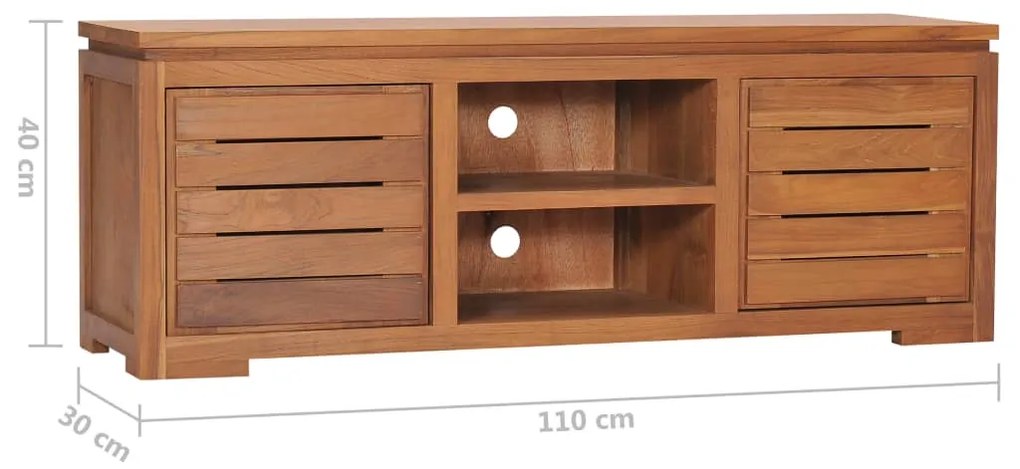 ΈΠΙΠΛΟ ΤΗΛΕΟΡΑΣΗΣ 110 X 30 X 40 ΕΚ. ΑΠΟ ΜΑΣΙΦ ΞΥΛΟ TEAK 289069