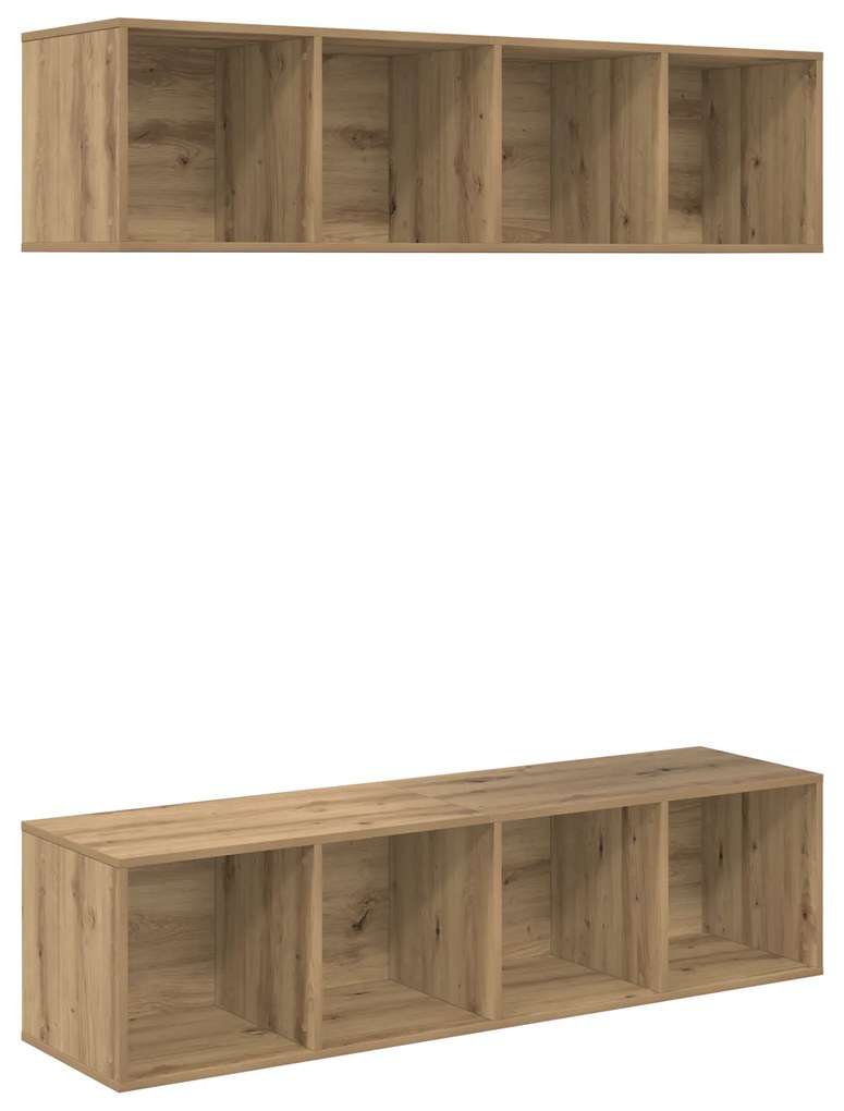 vidaXL Σετ επίπλου τηλεόρασης 2 pcs artisan δρυς 37 x 37 x 142.5 εκ