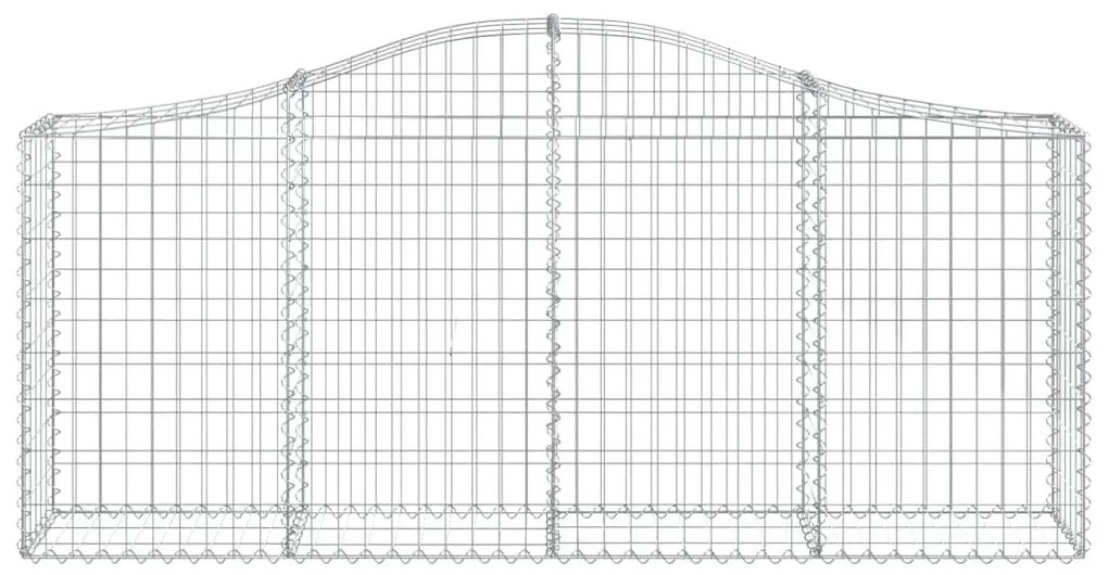 vidaXL Συρματοκιβώτια Τοξωτά 8 τεμ. 200x30x80/100 εκ. Γαλβαν. Ατσάλι